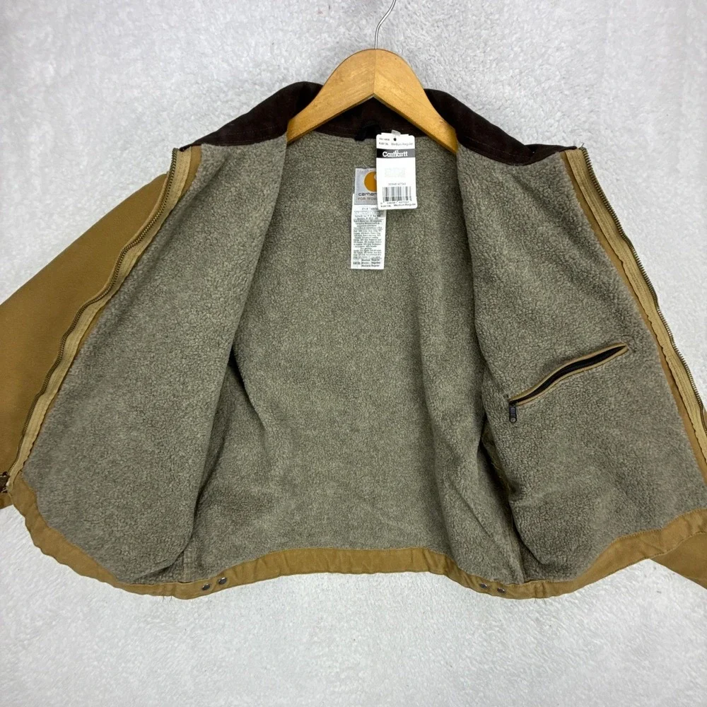 Carhartt Detroit Jacket Sherpa Lined Womens Medium WJ097 CML Camel Brown NWT NOS